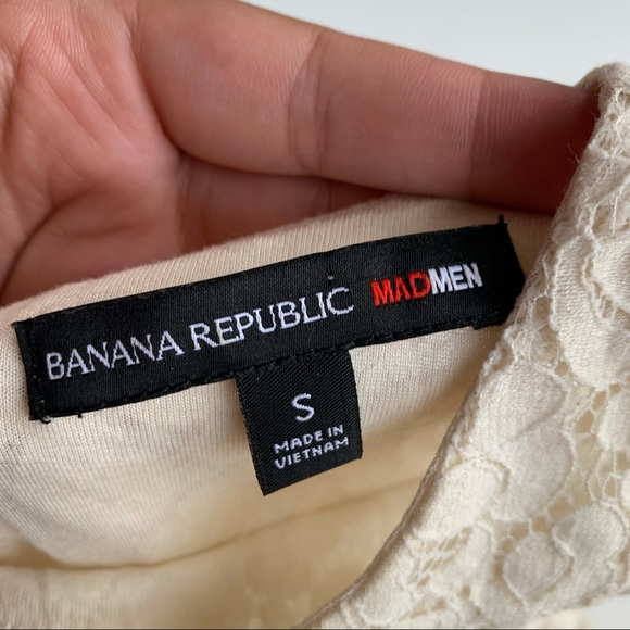 Banana Republic Mad Men Cream Lace Tank Top Size S - Picture 2 of 6